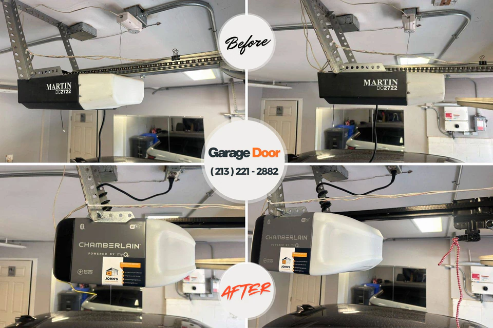Before and after: garage door repair La Luz, NM